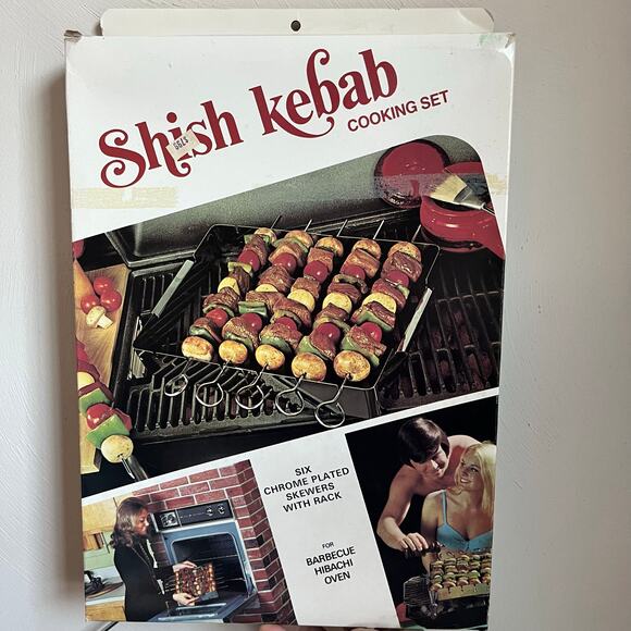 Vintage Summit Shish Kebab Chrome Plated Cooking Set 6 Skewers in box - 1970's - Picture 7 of 10